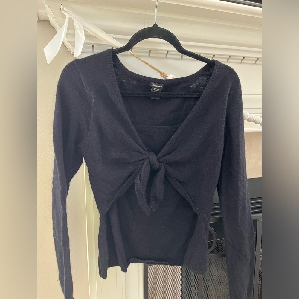 90s black cozy top - M - boutique